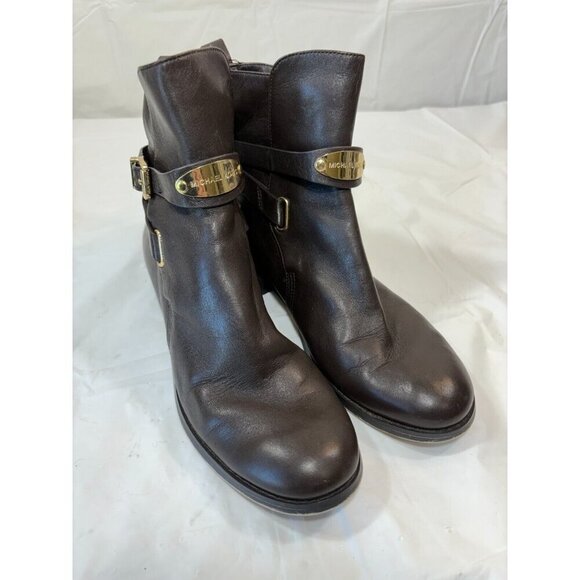 Michael Kors Arley Ankle Boots  Size 6 M Leather Buckle Strap - Picture 14 of 14